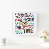 Dentists maken de wereld een betere plek vierkante klok (Huis)