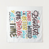 Dentists maken de wereld een betere plek wandkleed (Voorkant (horizontaal))