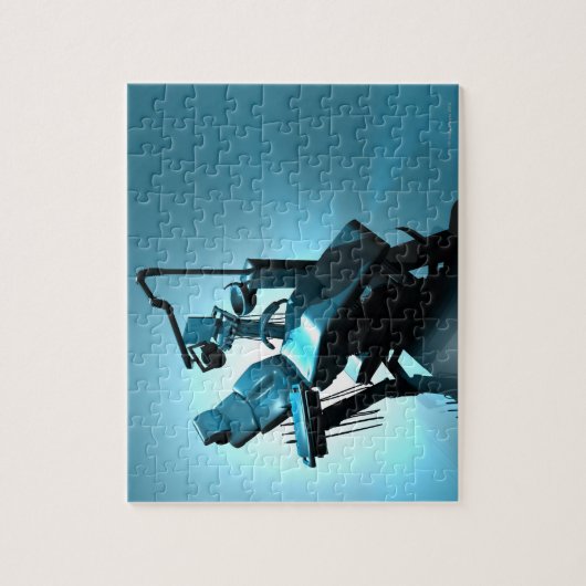 Dentist's stoel, computerkunstwerk. legpuzzel (Verticaal)