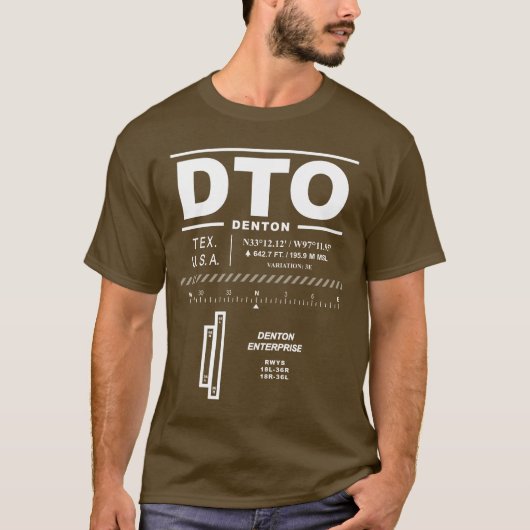 Denton Enterprise Airport DTO T-Shirt (Voorkant)