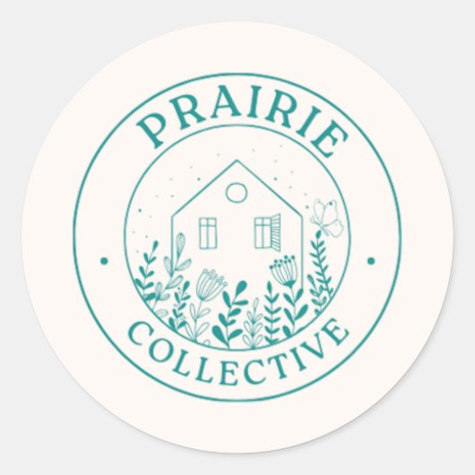 Denton Prairie Collectieve Ronde Stickert Ronde Sticker (Voorkant)