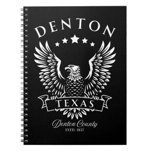 Denton Texas Antieke Adelaar Notitieboek (Voorkant)