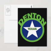 DENTON, TEXAS BRIEFKAART (Voorkant / Achterkant)
