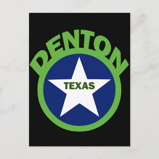 DENTON, TEXAS BRIEFKAART (Voorkant)