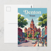 Denton, Texas Briefkaart (Voorkant / Achterkant)