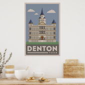 Denton Texas Courthouse Poster (Keuken)