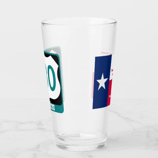 Denton, Texas en US 380, Pint Glass Glas (Links)