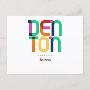 Denton Texas Mid Century, Pop Art, Briefkaart