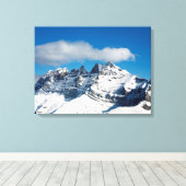 Dents du Midi Swiss Holiday Card Canvas Afdruk (Insitu (Houten vloer))