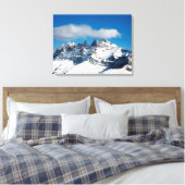 Dents du Midi Swiss Holiday Card Canvas Afdruk (Insitu (Slaapkamer))