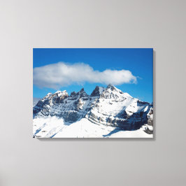Dents du Midi Swiss Holiday Card Canvas Afdruk
