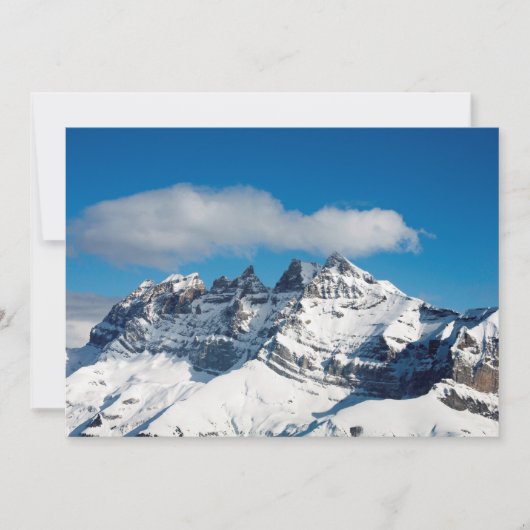 Dents du Midi Swiss Holiday Card Feestdagenkaart (Voorkant)