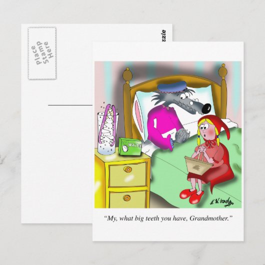 Denture Cartoon 9394 Briefkaart (Voorkant / Achterkant)