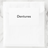 Dentures-etiket/ Rechthoekige Sticker (Tas)