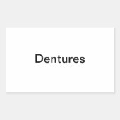 Dentures-etiket/ Rechthoekige Sticker (Voorkant)