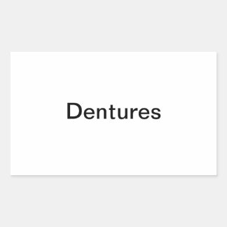 Dentures-etiket/ Rechthoekige Sticker