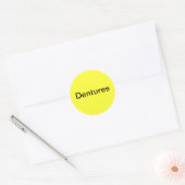 Dentures-etiket/ Ronde Sticker (Envelop)