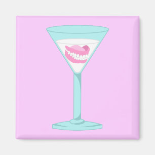 Dentures False Teeth Martini Magneet