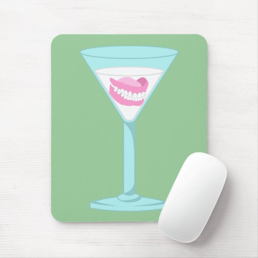 Dentures False Teeth Martini Muismat (Met muis)
