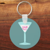 Dentures False Teeth Martini Sleutelhanger (Voorkant)