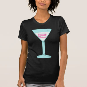 Dentures False Teeth Martini T-shirt