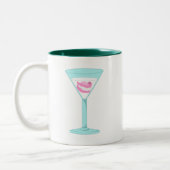 Dentures False Teeth Martini Tweekleurige Koffiemok (Links)