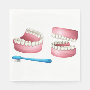 Dentures Paper Napkins Servetten