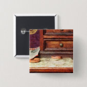 Dentures Vierkante Button 5,1 Cm (Voorkant /achterkant)