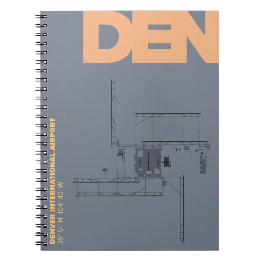 Denver Airport (DEN) Diagram Notitieboek (Voorkant)