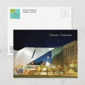 Denver Art Museum , nieuw en oud Briefkaart (Voorkant / Achterkant)