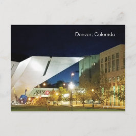 Denver Art Museum , nieuw en oud Briefkaart