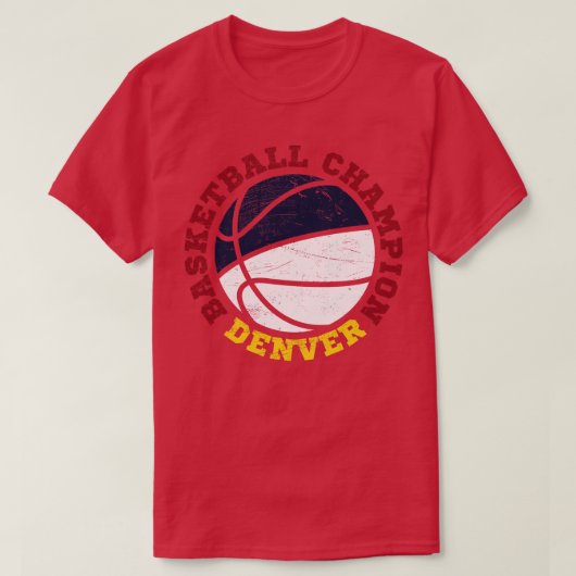 Denver Basketbal Kampioen 2 T-shirt (Design voorkant)