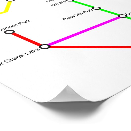 Denver Bike Map Poster (Hoek)