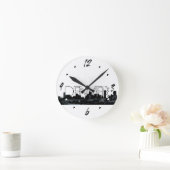 Denver Black White skyline decoration wall klok (Huis)