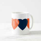 Denver Broncos Football Heart Design Koffiemok (Voorkant rechts)