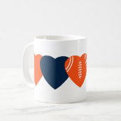 Denver Broncos Football Heart Design Koffiemok (Voorkant links)