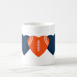 Denver Broncos Football Heart Design Koffiemok