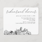 Denver Bruiloft Elegant repetitie diner Informatiekaartje (Voorkant)