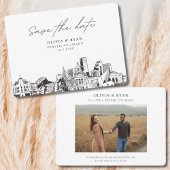 Denver Bruiloft Modern Save the Date Kaart