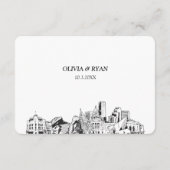 Denver Bruiloft Traditionele RSVP Maaltijd Optie Informatiekaartje (Achterkant)