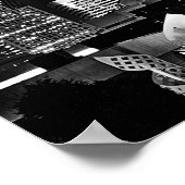 Denver by Night in Black en White Poster (Hoek)