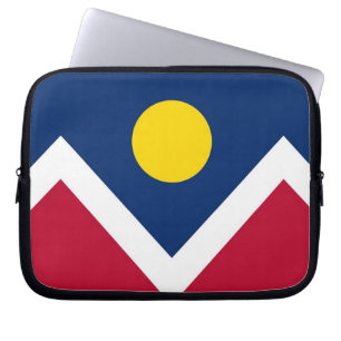 Denver City, Colorado-hoes voor de vlaggenlaptop Laptop Sleeve