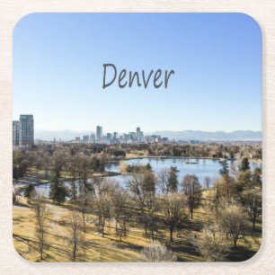 Denver City en Mountains Colorado Kartonnen Onderzetters