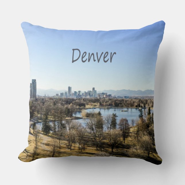 Denver City en Mountains Colorado Kussen (Voorkant)