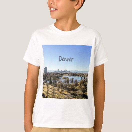 Denver City en Mountains Colorado T-shirt (Voorkant)