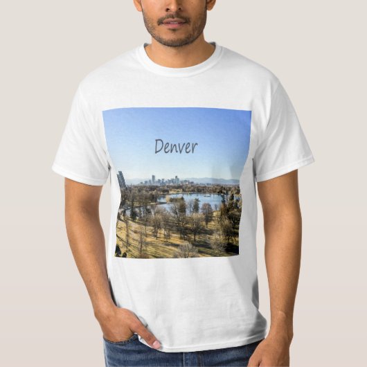 Denver City en Mountains Colorado T-shirt (Voorkant)
