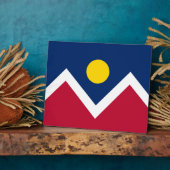 Denver City Flag, Colorado State Plaque Fotoplaat (Zijkant)