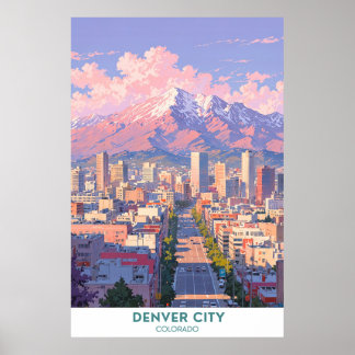 Denver City - Mooi Colorado Poster
