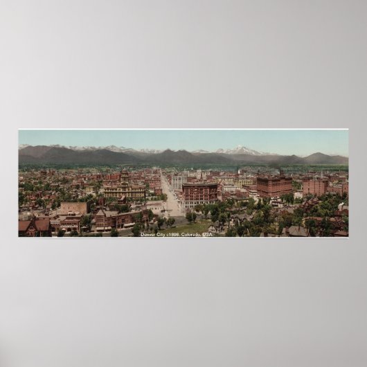 Denver City panorama, -Amerikaanse druk Poster (Voorkant)