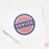 Denver City Pride-embleem – Amerikaanse identiteit Ronde Sticker (Envelop)
